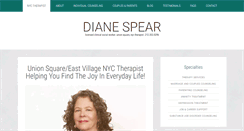 Desktop Screenshot of dianespeartherapy.com